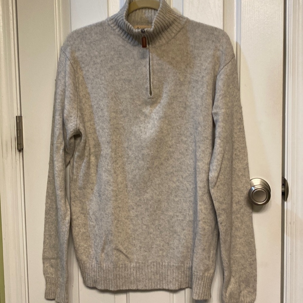 J. Crew Men’s Cotton/Cashmere Blend Sweater Grey